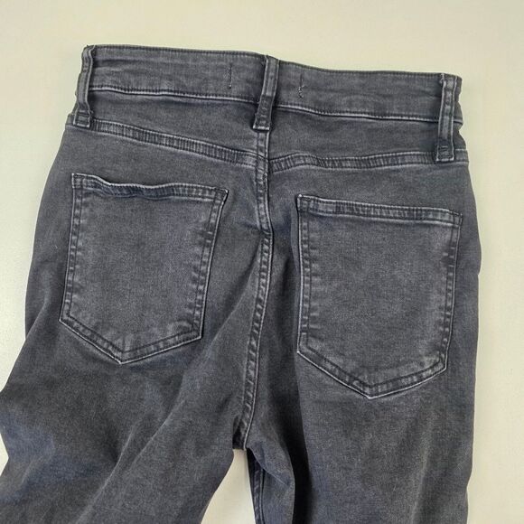 We The Free People Sabrina Super Skinny Black Distressed Jeans Womens 25 - Picture 9 of 14